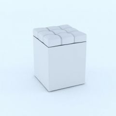 Пуф КВАДРО Белый в Тарко-Сале - tarko-sale.mebel24.online | фото 2