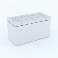 Пуф КВАДРО тип 2 Белый в Тарко-Сале - tarko-sale.mebel24.online | фото