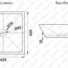 Раковина MELANA MLN-A562 в Тарко-Сале - tarko-sale.mebel24.online | фото 2