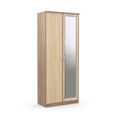 Шкаф 2-х створчатый Дуэт Люкс с зеркалом в Тарко-Сале - tarko-sale.mebel24.online | фото 3