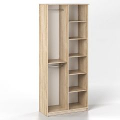 Шкаф 2-х створчатый Дуэт Люкс с зеркалом в Тарко-Сале - tarko-sale.mebel24.online | фото 2