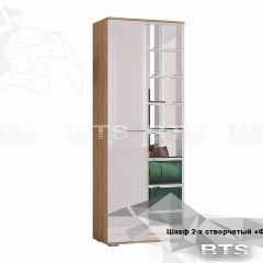 ФЛАЙ Шкаф 2-х створчатый ШК-04 (дуб сонома/белый) в Тарко-Сале - tarko-sale.mebel24.online | фото 2
