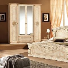 Шкаф 4-х дверный с зеркалами (02.144) Рома (беж) в Тарко-Сале - tarko-sale.mebel24.online | фото 3