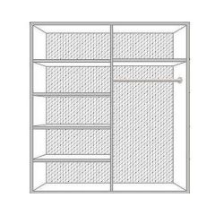 Шкаф 4-х дверный с зеркалами (08.244) Ирина (беж) в Тарко-Сале - tarko-sale.mebel24.online | фото 2
