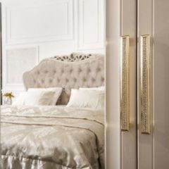 Шкаф 4-х ств с зеркалами Мокко (бежевый) в Тарко-Сале - tarko-sale.mebel24.online | фото 4