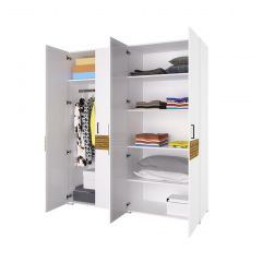 Шкаф 4-х створчатый Милана (Белый/Сосна Гранд) в Тарко-Сале - tarko-sale.mebel24.online | фото 2