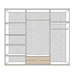 Шкаф 6-и дверный с зеркалами (01.146) Роза (беж) в Тарко-Сале - tarko-sale.mebel24.online | фото 2