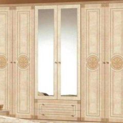 Шкаф 6-и дверный с зеркалами (02.146) Рома (беж) в Тарко-Сале - tarko-sale.mebel24.online | фото