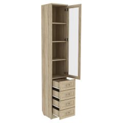 Шкаф для книг с ящиками узкий арт. 205 в Тарко-Сале - tarko-sale.mebel24.online | фото