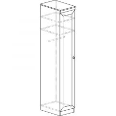 Шкаф для одежды №614 Инна Денвер темный в Тарко-Сале - tarko-sale.mebel24.online | фото 3