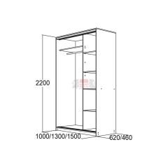 МИРАЖ 13.1 (620) Шкаф для платья и белья в Тарко-Сале - tarko-sale.mebel24.online | фото 5