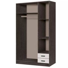 Шкаф распашной Эконом (Венге/Дуб Белфорд) в Тарко-Сале - tarko-sale.mebel24.online | фото 2