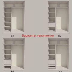 Шкаф-купе 1300 серии SILVER S1+S1+B2+PL2 (2 ящика+1 штанга+1 полка) профиль «Серебро» в Тарко-Сале - tarko-sale.mebel24.online | фото 5
