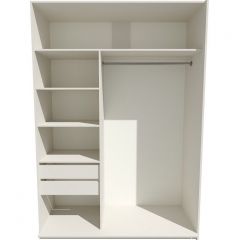 Шкаф-купе 1400 серии SOFT D1+D3+B2+PL1 (2 ящика+1штанга) профиль «Графит» в Тарко-Сале - tarko-sale.mebel24.online | фото 2