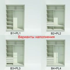 Шкаф-купе 1400 серии SOFT D1+D3+B2+PL1 (2 ящика+1штанга) профиль «Графит» в Тарко-Сале - tarko-sale.mebel24.online | фото 6