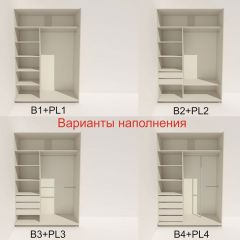 Шкаф-купе 1400 серии SOFT D6+D6+B2+PL3 (2 ящика+2штанги) профиль «Капучино» в Тарко-Сале - tarko-sale.mebel24.online | фото 6