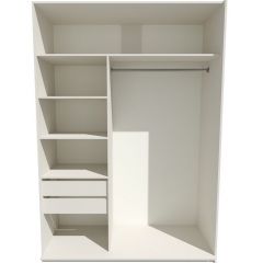Шкаф-купе 1600 серии SOFT D1+D3+B2+PL1 (2 ящика+1штанга) профиль «Графит» в Тарко-Сале - tarko-sale.mebel24.online | фото 3