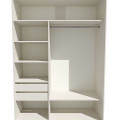 Шкаф-купе 1600 серии SOFT D6+D4+B2+PL2 (2 ящика+1штанга+1 полка) профиль «Капучино» в Тарко-Сале - tarko-sale.mebel24.online | фото 3