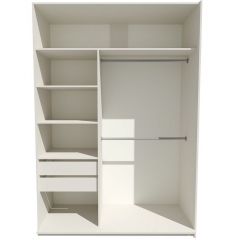 Шкаф-купе 1600 серии SOFT D6+D6+B2+PL3 (2 ящика+2штанги) профиль «Капучино» в Тарко-Сале - tarko-sale.mebel24.online | фото 2
