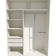 Шкаф-купе 1600 серии SOFT D8+D2+B2+PL4 (2 ящика+F обр.штанга) профиль «Капучино» в Тарко-Сале - tarko-sale.mebel24.online | фото 3