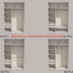Шкаф-купе 1700 серии SILVER S1+S1+B2+PL2 (2 ящика+1 штанга+1 полка) профиль «Серебро» в Тарко-Сале - tarko-sale.mebel24.online | фото 6
