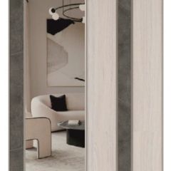 Шкаф-купе 2250 серии SILVER S5+S1+S5 B22+PL2 (по 2 ящика лев/прав+1 штанга+1 полка) профиль «Серебро» в Тарко-Сале - tarko-sale.mebel24.online | фото 10