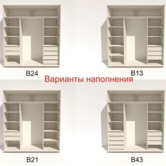 Шкаф-купе 2400 серии SOFT D5+D4+D5+B22+PL3 (по 2 ящика лев/прав+2штанги) профиль «Графит» в Тарко-Сале - tarko-sale.mebel24.online | фото 6