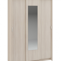 Шкаф-купе Бассо 1300 (Ясень шимо светлый) в Тарко-Сале - tarko-sale.mebel24.online | фото