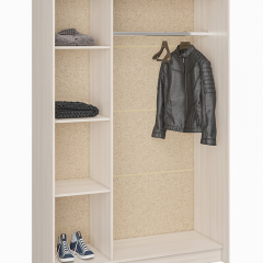 Шкаф-купе Бассо 1300 (Ясень шимо светлый) в Тарко-Сале - tarko-sale.mebel24.online | фото 2