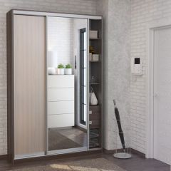 Шкаф-купе Джонни 1500 вариант 3 (ЛДСП/Зеркало) в Тарко-Сале - tarko-sale.mebel24.online | фото
