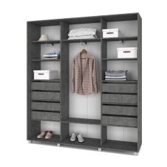 МАРТИН Шкаф-купе Камень темный (2000*450) М401 в Тарко-Сале - tarko-sale.mebel24.online | фото 4