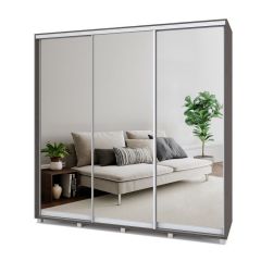 МАРТИН Шкаф-купе с зеркалами Анкор темный (2200*450) М423 в Тарко-Сале - tarko-sale.mebel24.online | фото