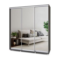 МАРТИН Шкаф-купе с зеркалами Венге (2000*450) М403 в Тарко-Сале - tarko-sale.mebel24.online | фото