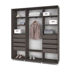 МАРТИН Шкаф-купе с зеркалом Анкор темный (2200*450) М422 в Тарко-Сале - tarko-sale.mebel24.online | фото 4