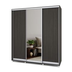 МАРТИН Шкаф-купе с зеркалом Венге (2000*450) М402 в Тарко-Сале - tarko-sale.mebel24.online | фото