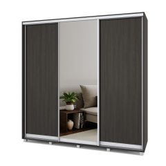 МАРТИН Шкаф-купе с зеркалом Венге (2200*450) М422 в Тарко-Сале - tarko-sale.mebel24.online | фото