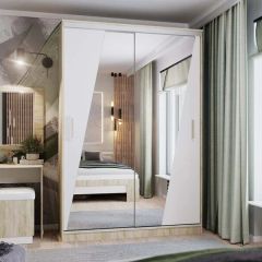 Шкаф-купе ПШ-2.9 1500 Фасад Норд (Дуб сонома/Белый жемчуг) в Тарко-Сале - tarko-sale.mebel24.online | фото