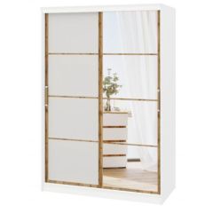 Шкаф-купе ПШ-2.9 1500 Фасад Флагман (Белый жемчуг/Дуб Вотан) в Тарко-Сале - tarko-sale.mebel24.online | фото