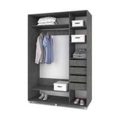 РОЛАНД Шкаф-купе Камень темный (600*1700) Р671 в Тарко-Сале - tarko-sale.mebel24.online | фото 4