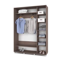 РОЛАНД Шкаф-купе с зеркалом Шимо темный (450*1600) Р462 в Тарко-Сале - tarko-sale.mebel24.online | фото 3