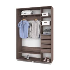 РОЛАНД Шкаф-купе с зеркалом Шимо темный (450*1800) Р482 в Тарко-Сале - tarko-sale.mebel24.online | фото 4