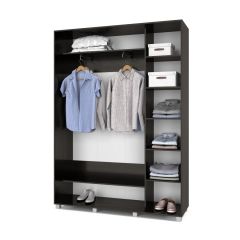 РОЛАНД Шкаф-купе с зеркалом Венге (450*1600) Р462 в Тарко-Сале - tarko-sale.mebel24.online | фото 3