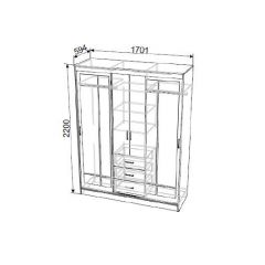 Шкаф-купе ШКП 1 (Венге/Ясень Анкор светлый) в Тарко-Сале - tarko-sale.mebel24.online | фото 3