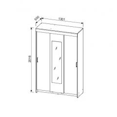 Шкаф-купе ШКП 2 (Венге/Ясень Анкор светлый) в Тарко-Сале - tarko-sale.mebel24.online | фото 4