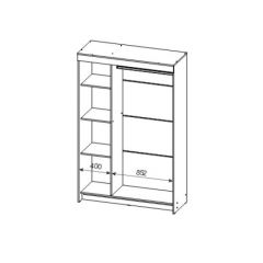 Шкаф-купе ШКП 2 (Венге/Ясень Анкор светлый) в Тарко-Сале - tarko-sale.mebel24.online | фото 3