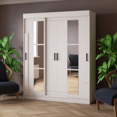 Шкаф-купе ТВИСТ Белый в Тарко-Сале - tarko-sale.mebel24.online | фото
