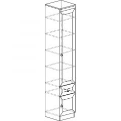 Шкаф многоцелевой №604 Инна Денвер темный в Тарко-Сале - tarko-sale.mebel24.online | фото 2