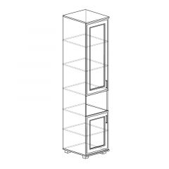 Шкаф пенал (фасад верхний стекло) №242 Белла в Тарко-Сале - tarko-sale.mebel24.online | фото 2