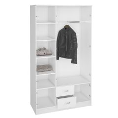 Шкаф Ронда ШК-3 с зеркалом (Белый) в Тарко-Сале - tarko-sale.mebel24.online | фото 2