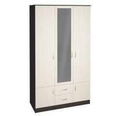 Шкаф Ронда ШК-3 с зеркалом (Венге/Беленый дуб) в Тарко-Сале - tarko-sale.mebel24.online | фото